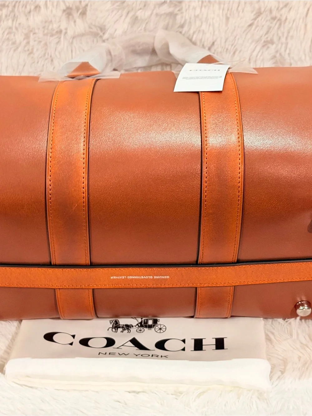 Coach Compass 35 in Brown Loved Leather Saddle/Burnt Sienna NWT